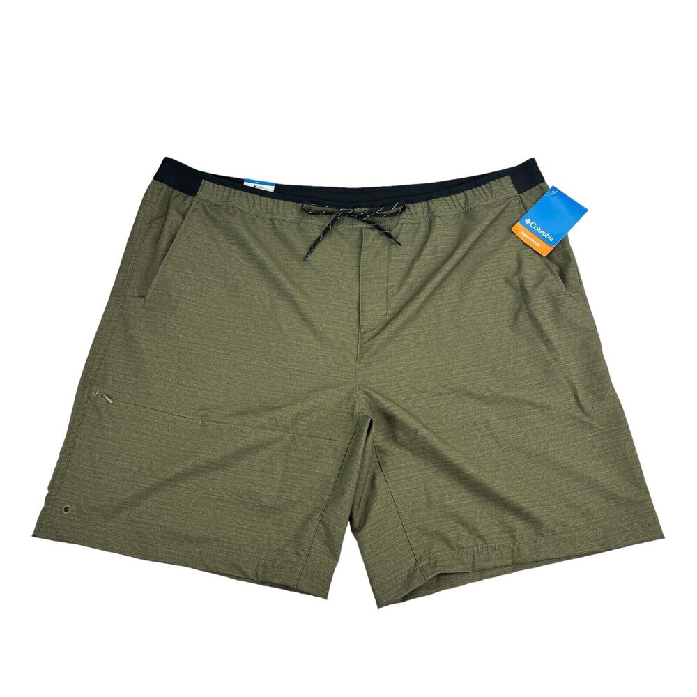 Columbia Mens Twisted Creek Upf 50 Water-Repellent Shorts Olive Green 2XL